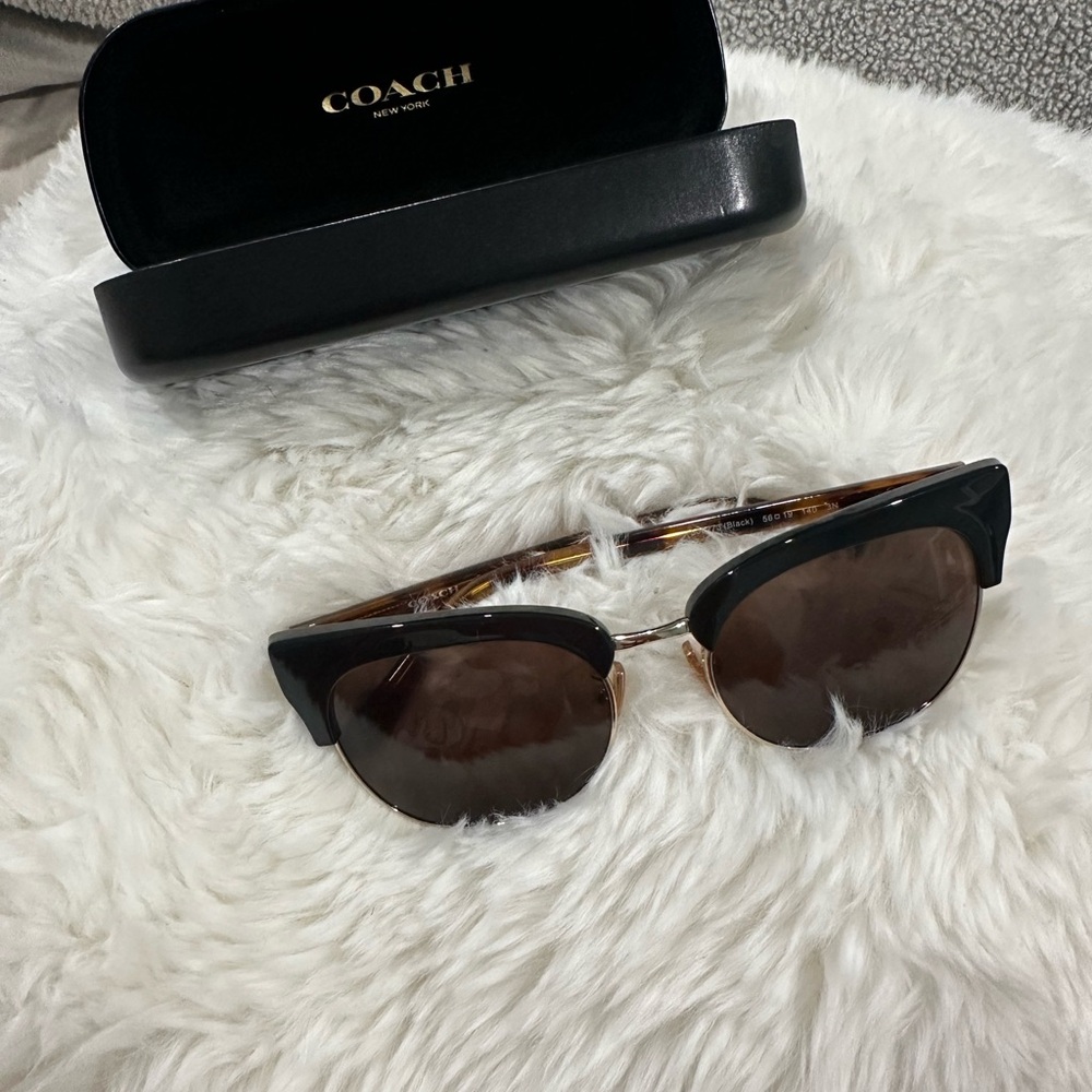 Coach Black and Tan Women's Sunglasses